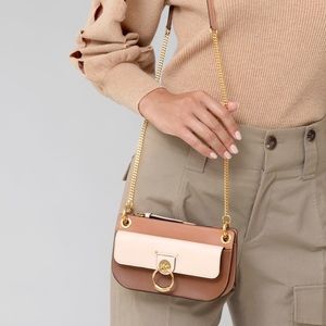 AUTHENTIC Chloe Tess Cross body in pink with tan.